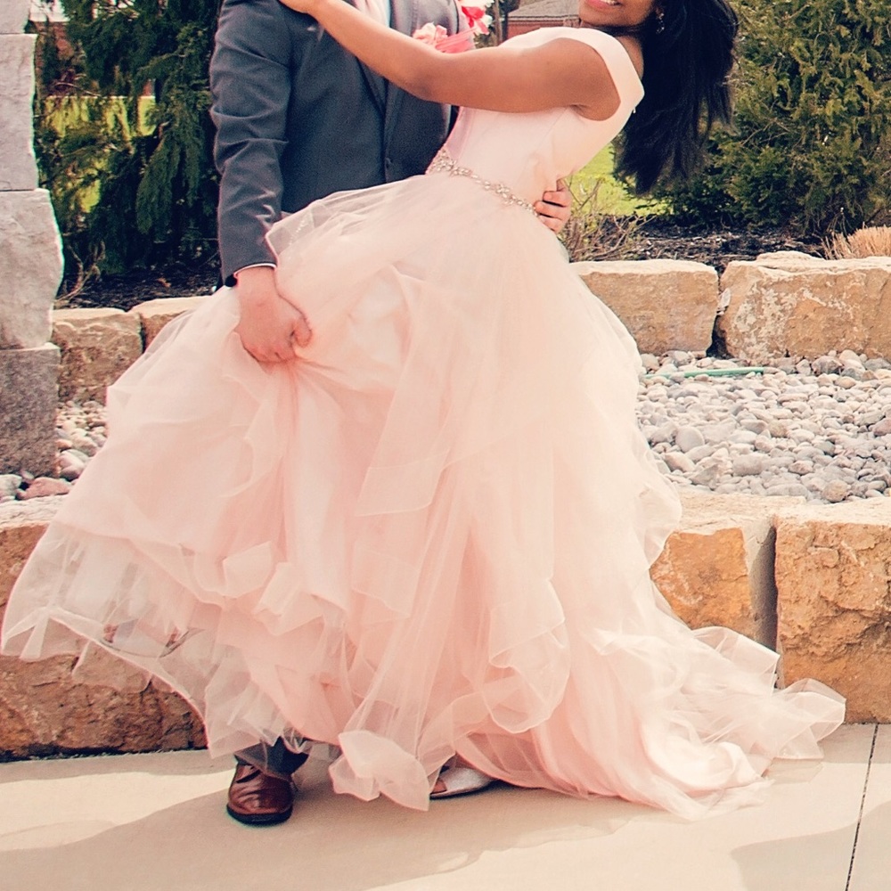 Glamour by Terani Couture—Pink Dress - Picture 2 of 4